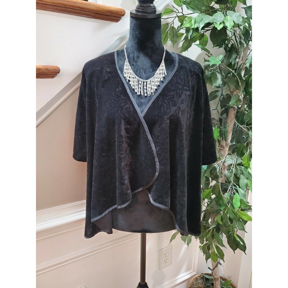 Bobeau Women Solid Black Polyester Long Sleeve Open Front Casual Blazer Size XS